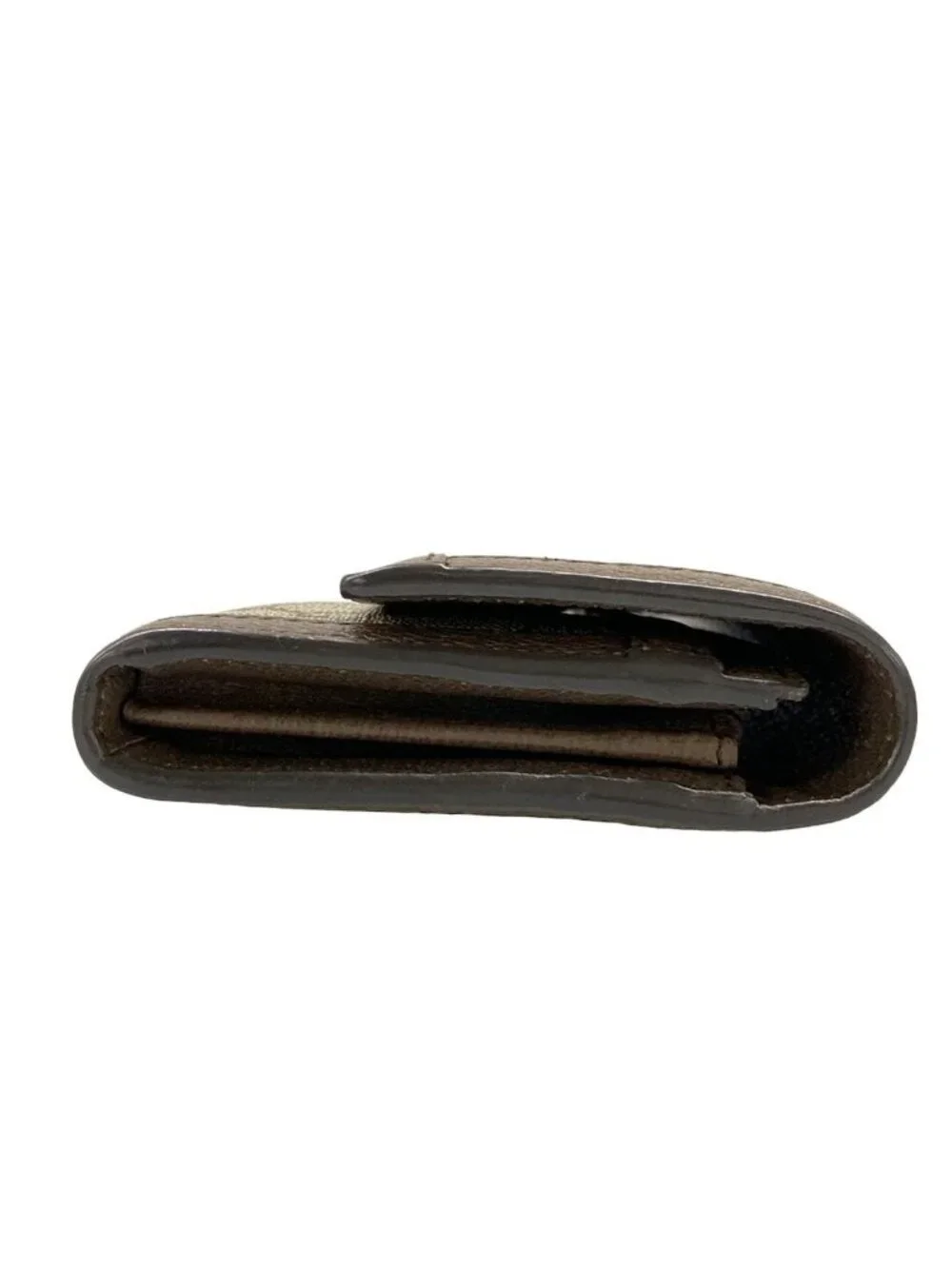 ★SOLD★ Gucci Wallet Ophidia Beige Ebony Dark Brown Leather - Picture 10 of 13